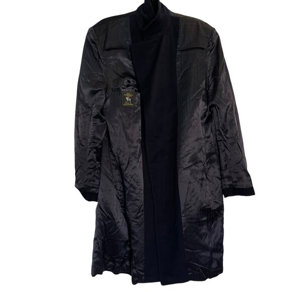 Hart Schaffner & Marx Silver Trumpeter Cashmere Overcoat Men's XL Navy FLAWED - Picture 13 of 16